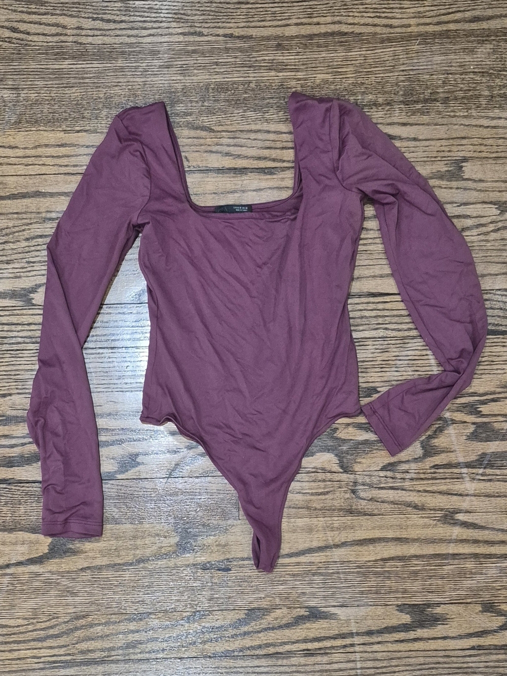 Zara Long Sleeve Scoop Neck Bodysuit - Dusty Plum